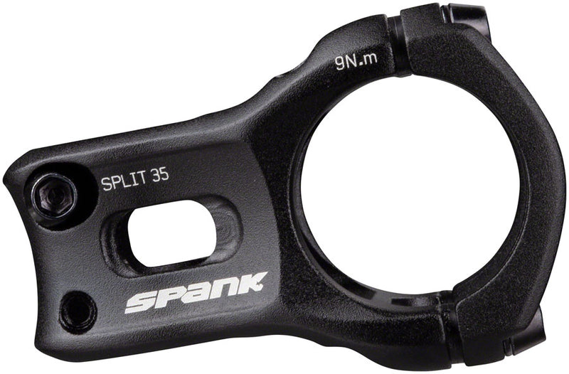 Load image into Gallery viewer, Spank Split 35 Stem - 35mm 35 Clamp +/-0 1 1/8" Aluminum Black

