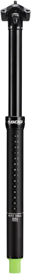 Load image into Gallery viewer, SDG Tellis Dropper Seatpost - 34.9mm 150mm Black
