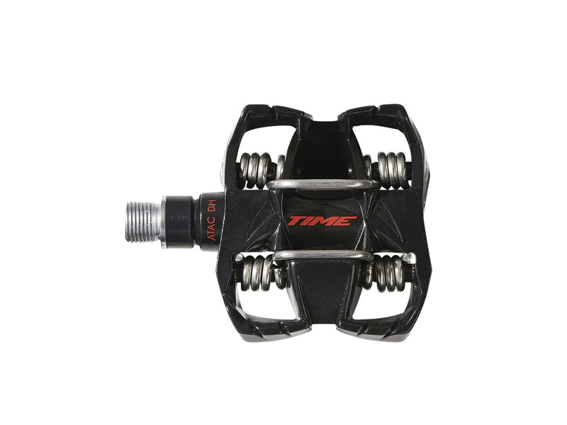 Load image into Gallery viewer, Time ATAC DH 4 Pedals - Dual Sided Clipless Platform Aluminum 9/16" BLK/Red
