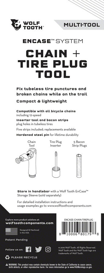 Load image into Gallery viewer, Wolf Tooth EnCase System Chain and Tire Plug Multi Tool

