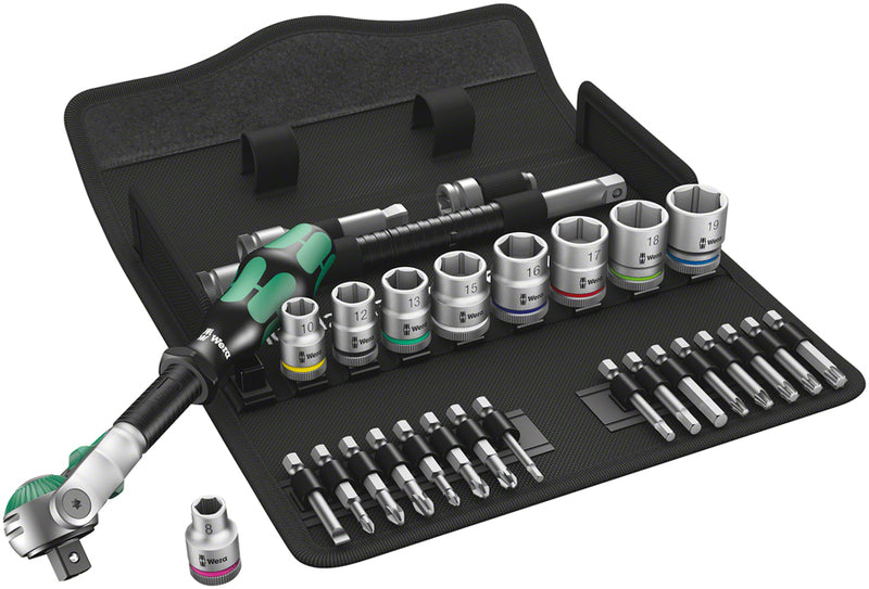 Load image into Gallery viewer, Wera 8100 SB 6 Zyklop Speed Ratchet Set - 3/8" Drive Metric

