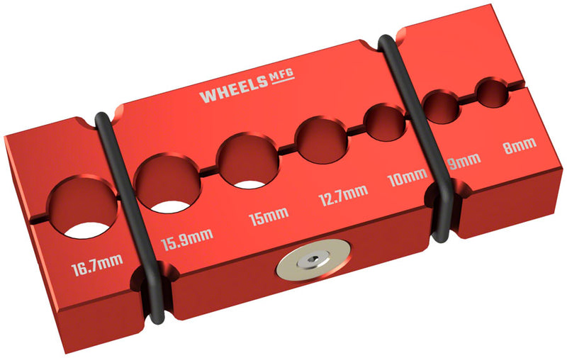 Load image into Gallery viewer, Wheels Manufacturing Vice Shaft Clamp - For Small Sized Common Axle Suspension Components
