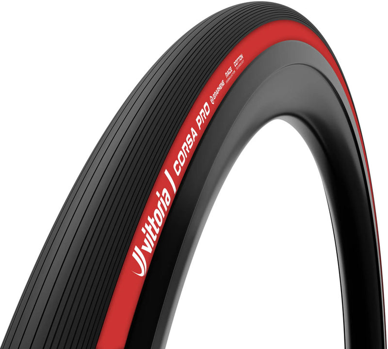 Load image into Gallery viewer, Vittoria Corsa Pro Tire - 700 x 28  Tubeless Folding BLK/Red 4C Race Graphene G2.0
