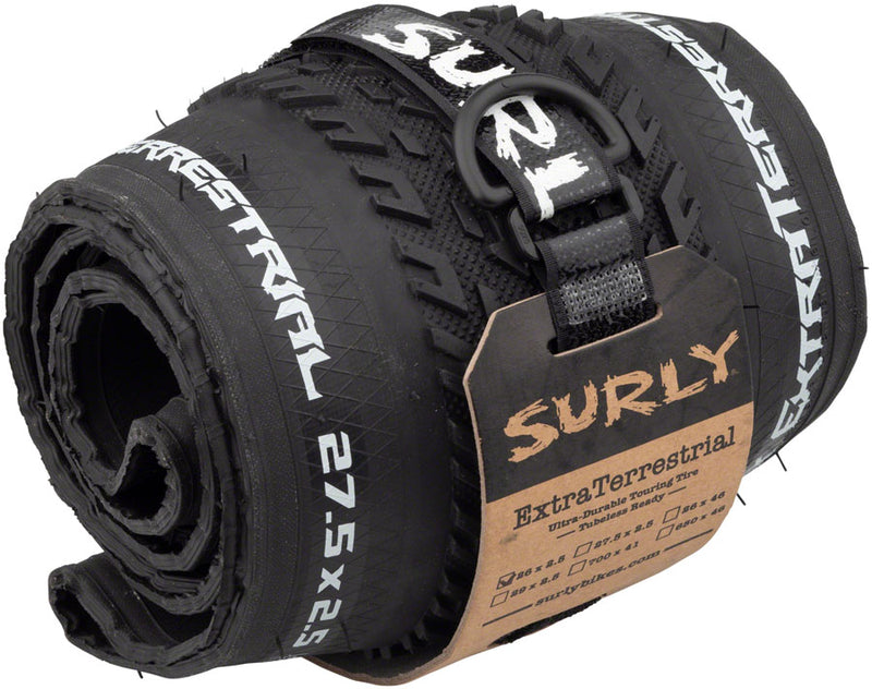Load image into Gallery viewer, Surly ExtraTerrestrial Tire - 26 x 2.5 Tubeless Folding Black 60tpi
