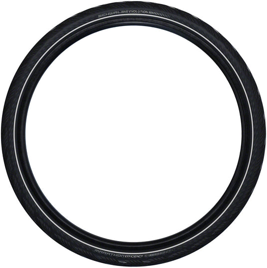 Schwalbe Marathon Efficiency Tire - 700 x 38 Clincher Folding BLK/Reflective Evolution Line Super Race Addix Race E-50