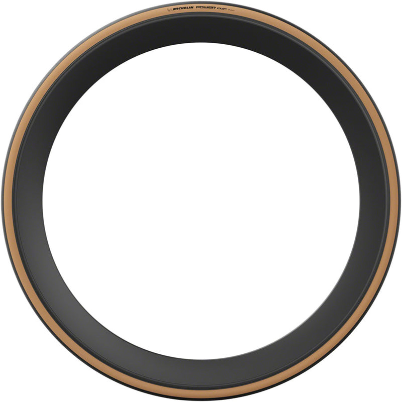 Load image into Gallery viewer, Michelin Power Cup TLR Tire - 700 x 25 Tubeless Folding BLK/Tan Competition Line X-RACE Air Proof
