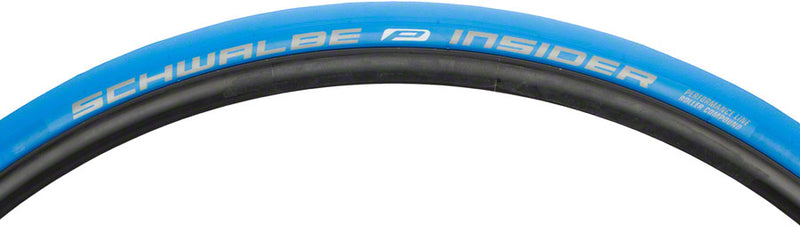 Load image into Gallery viewer, Schwalbe Insider Trainer Tire 700 x 23c Folding Bead Performance Line Performance Compound Blue
