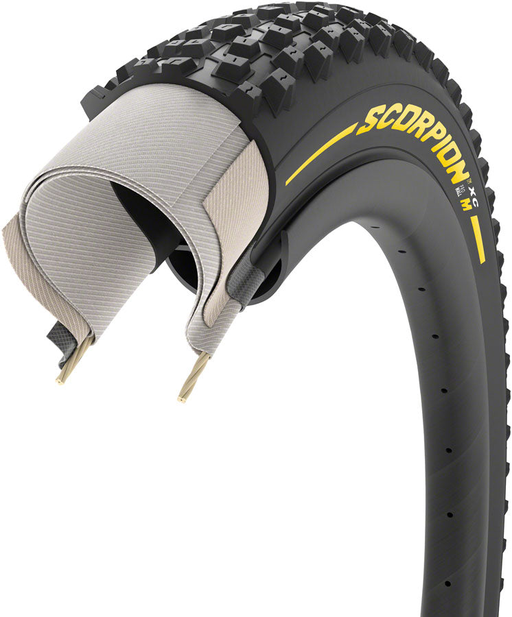 Load image into Gallery viewer, Pirelli Scorpion XC M Tire - 29 x 2.2 Tubeless Folding YLW Label Team Edition
