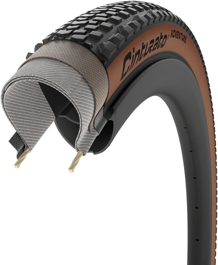 Load image into Gallery viewer, Pirelli Cinturato Adventure Tire - 700 x 40 Tubeless Folding Classic Tan TechWALL+ Pro Gravel
