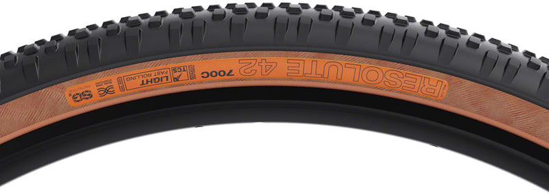 Load image into Gallery viewer, WTB Resolute Tire - 700 x 42 TCS Tubeless Folding BLK/Tan Light/Fast Rolling Dual DNA SG2
