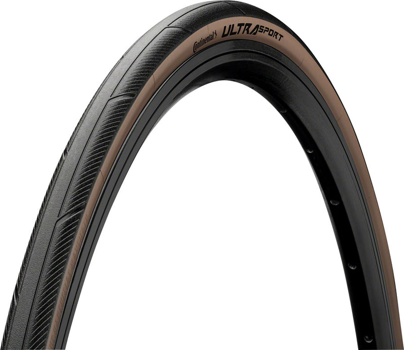 Load image into Gallery viewer, Continental Ultra Sport III Tire - 700 x 28 Clincher Folding BLK/Brown PureGrip Performance E25
