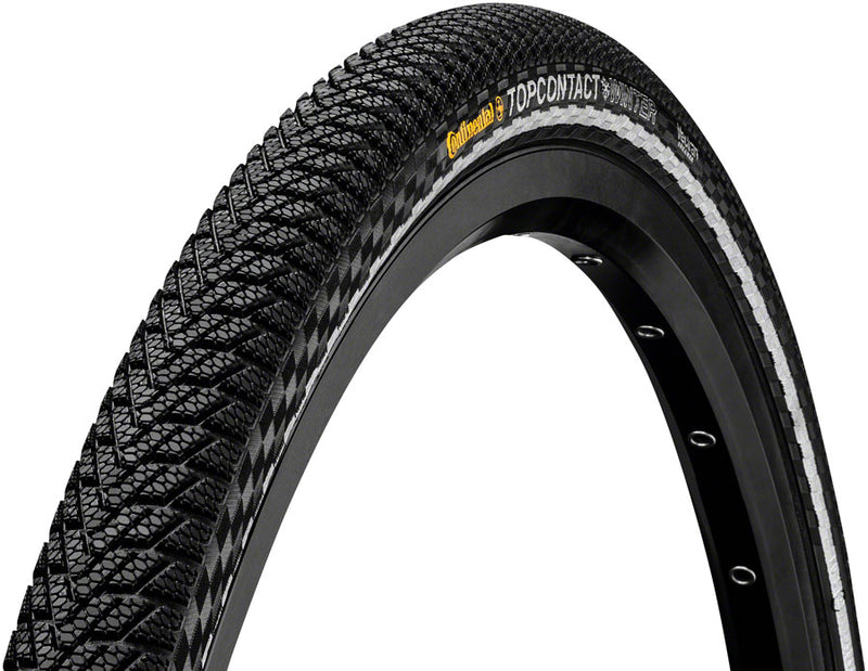 Load image into Gallery viewer, Continental Top Contact Winter II Premium Tire - 700 x 35 Clincher Folding BLK/Reflex Vectran Breaker E50
