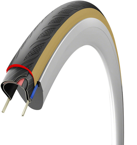 Vittoria Rubino V Tire - 700 x 30 Tubeless Folding BLK/Tan 1C Graphene + Silica G2.0