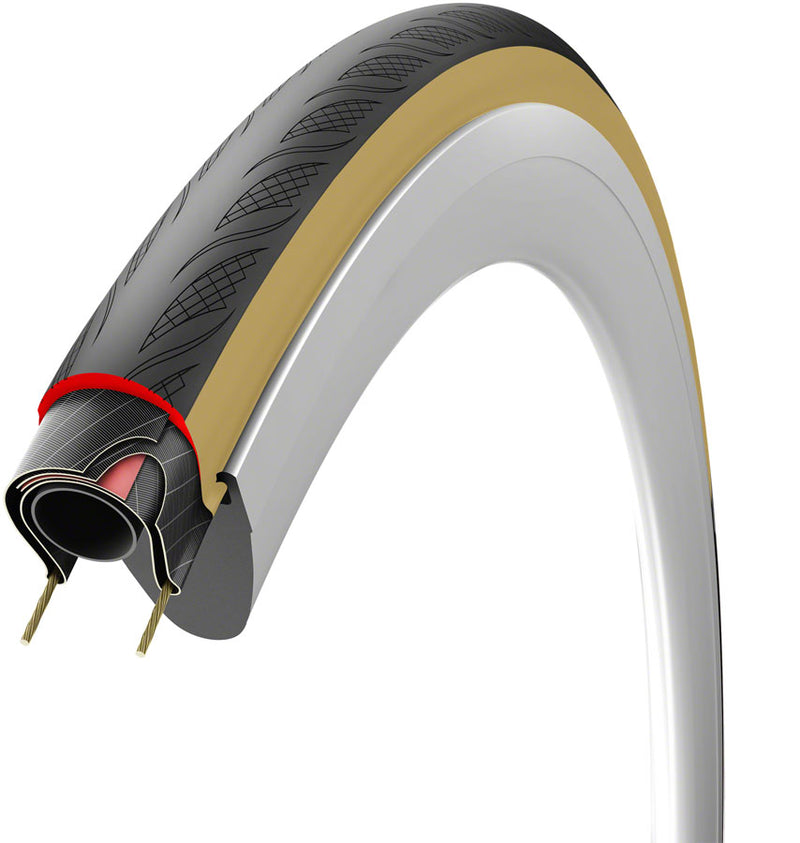 Load image into Gallery viewer, Vittoria Rubino V Tire - 700 x 28 Clincher Folding BLK/Tan 1C Graphene + Silica G2.0
