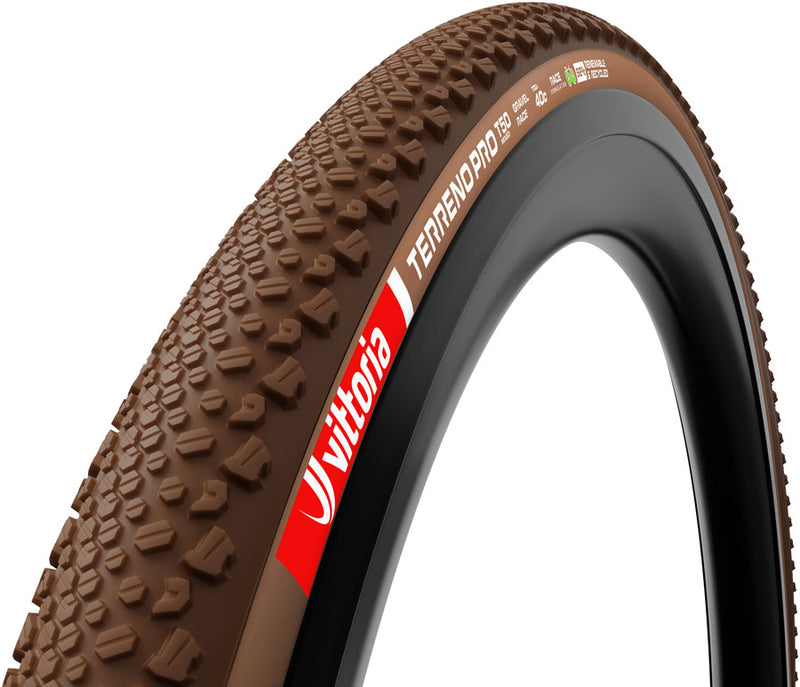 Load image into Gallery viewer, Vittoria Terreno Pro T50 Mixed Tire - 700 x 40 Tubeless Folding BLK/Brown Eco Gravel Race
