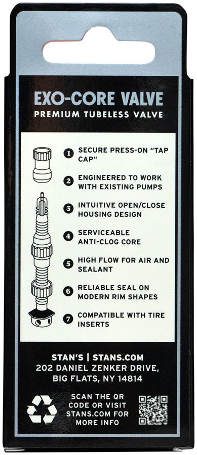 Load image into Gallery viewer, Stan's Tubeless Exo-Core Valve Stems - Alloy Regular Black Pair

