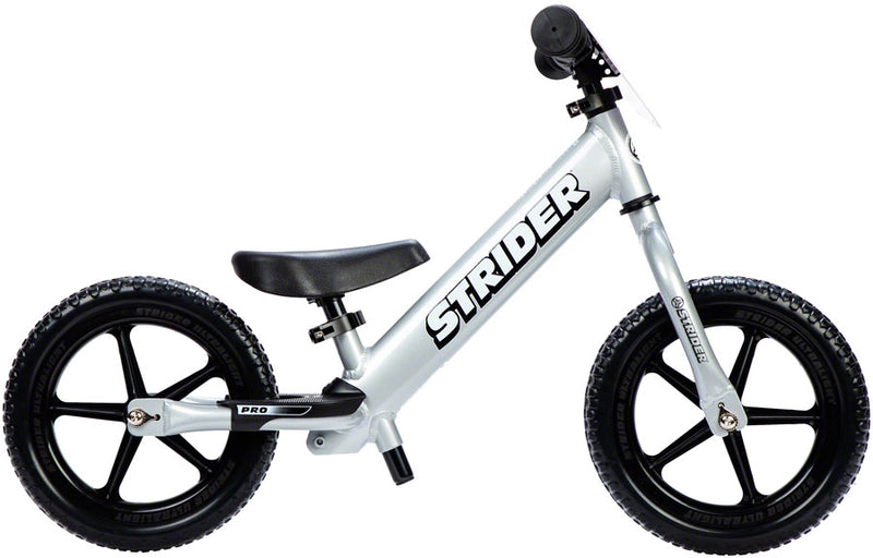 Load image into Gallery viewer, Strider 12 Pro Kids Balance Bike: Silver
