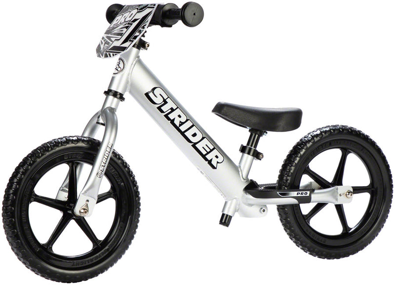 Load image into Gallery viewer, Strider 12 Pro Kids Balance Bike: Silver
