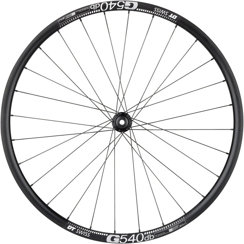 Load image into Gallery viewer, Quality Wheels Shimano Tiagra/DT G540 Front Wheel - 700c 12 x 100mm Center-Lock BLK 28H
