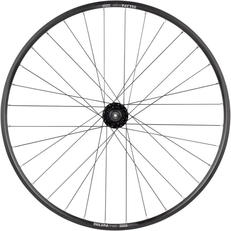 Load image into Gallery viewer, Quality Wheels Value Double Wall Series Disc Front Wheel - 27.5" QR x 100mm 6-Bolt/Rim BLK 32H
