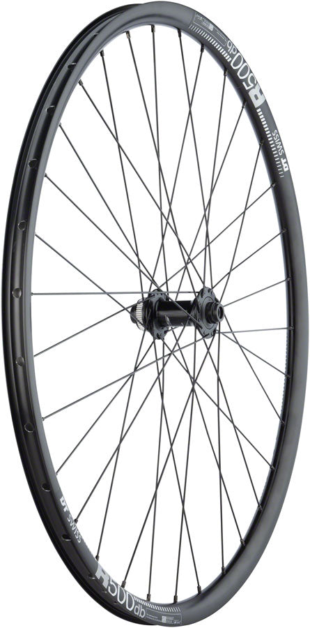 Load image into Gallery viewer, Quality Wheels 105/DT R500 Disc Front Wheel - 700 12 x 100mm Center-Lock BLK 32H
