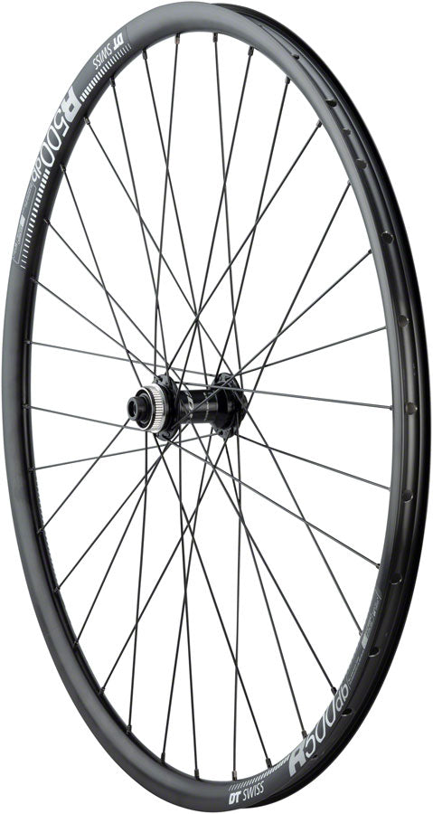 Load image into Gallery viewer, Quality Wheels 105/DT R500 Disc Front Wheel - 700 12 x 100mm Center-Lock BLK 32H
