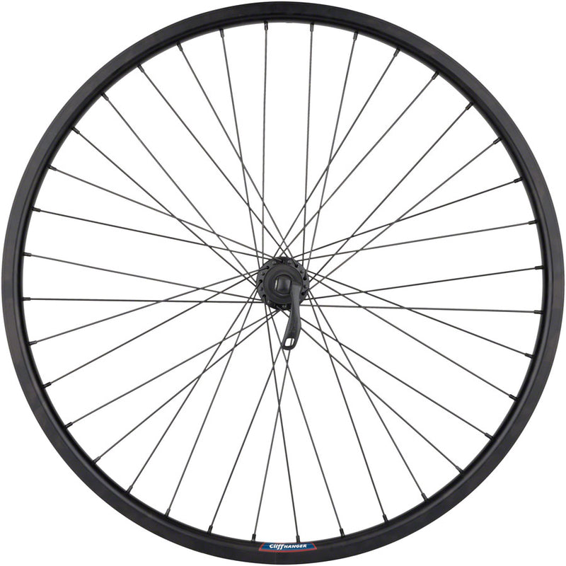 Load image into Gallery viewer, Quality Wheels Value HD Series Rear Wheel - 26" QR x 135mm Center-Lock Disc / Rim Brake HG 10 BLK 36H
