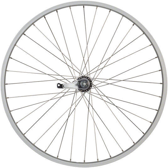 Quality Wheels Value Single Wall Series Coaster Brake Rear Wheel - 26" 3/8" x 124mm Coaster Brake 3 Prong Cog Silver 36H
