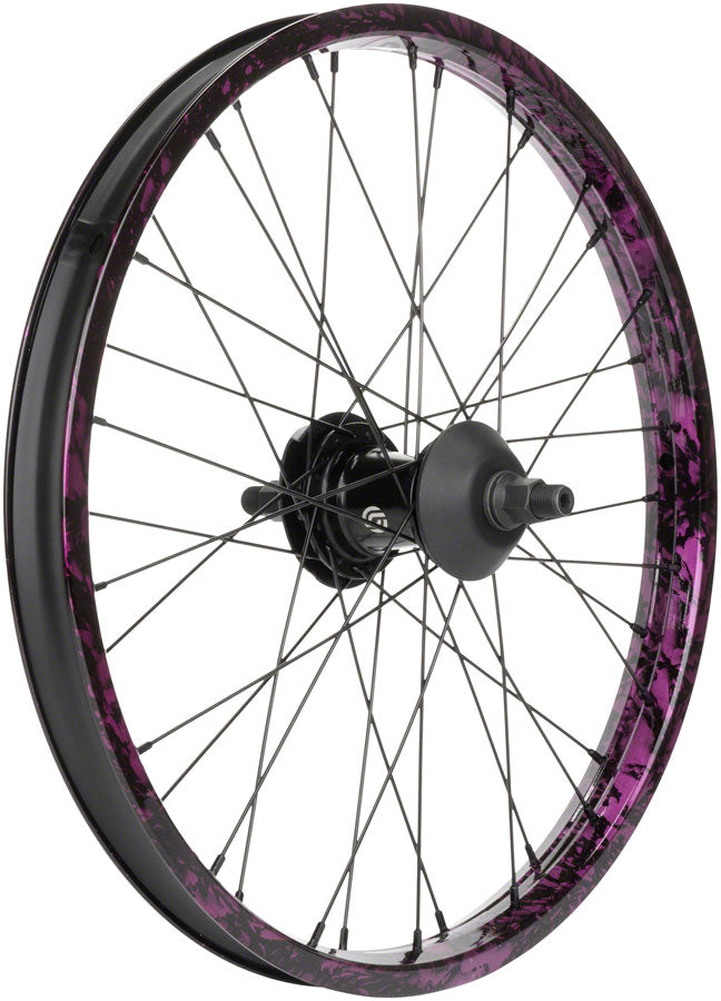 Load image into Gallery viewer, Salt Everest Rear Wheel - 20" Black/Purple Splatter Freecoaster LHD
