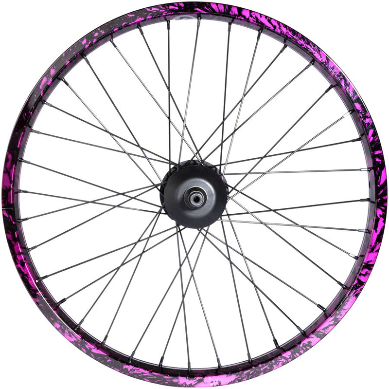 Load image into Gallery viewer, Salt Everest Rear Wheel - 20" Black/Purple Splatter Freecoaster LHD
