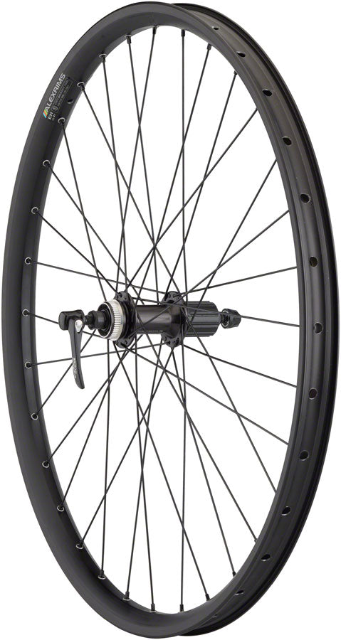 Load image into Gallery viewer, Quality Wheels Shimano Deore / Alex EM30 Disc Rear Wheel - 27.5" QR x 135mm Center-Lock HG 11 MTN BLK 32H
