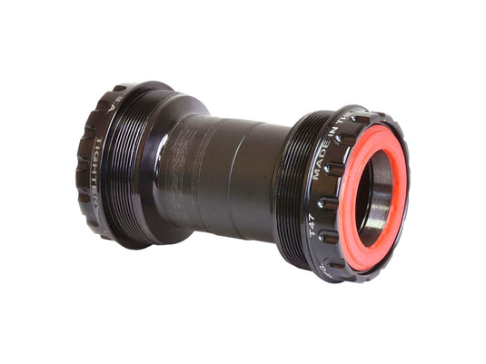 Wheels Manufacturing T47 Outboard Bottom Bracket - DUB Spindle ABEC-3 Bearing BLK